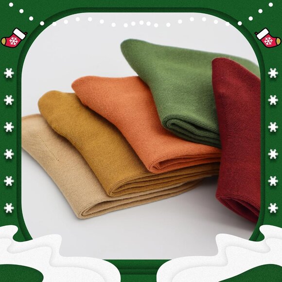 Women 5 Pairs Fall Colors Crew Thin Ankle Height Anti Odor Soft Ankle Socks - Picture 5 of 6